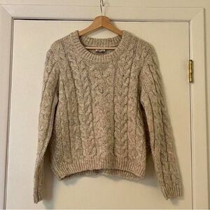 Heartloom Cable Chunky Knit Sweater in Beige